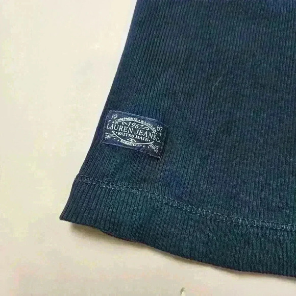 Lauren Ralph Lauren Navy Blue Knit Henley Size Large - Picture 5 of 6